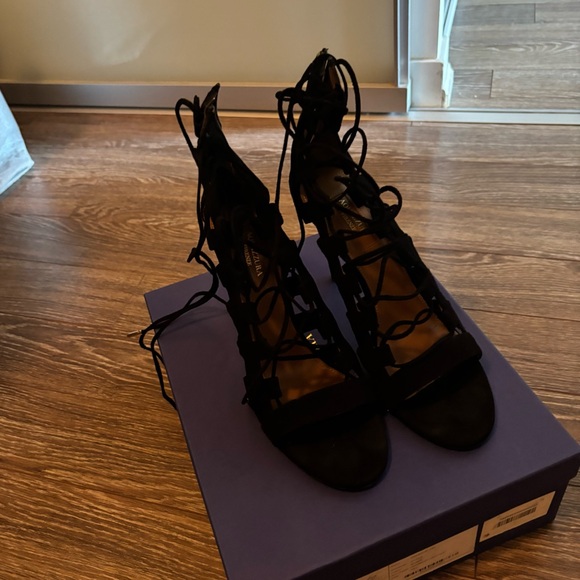Aquazzura Amazon 105 suede heels - Picture 2 of 6